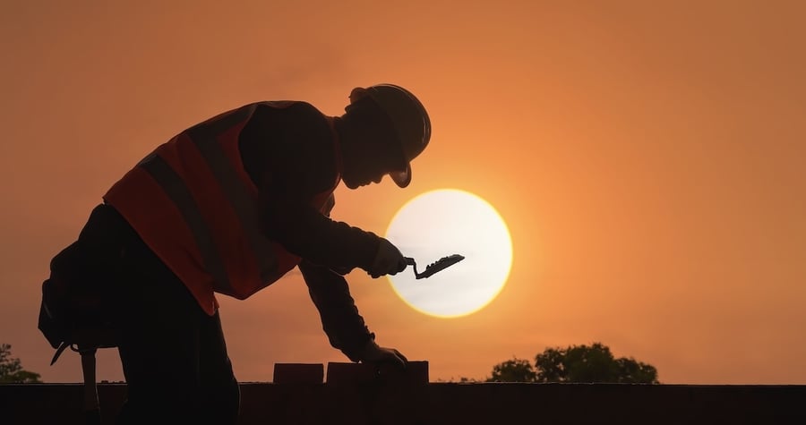 A construction worker in the heat
